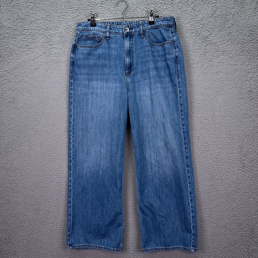 Rag & Bone Jeans Womens 28 Blue Lori Mid Rise Crop Boho Wide Leg Baggy Indie Y2K